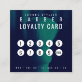 理容師は単調なロイヤリティにブラシをかけます スクエア名刺 (正面)