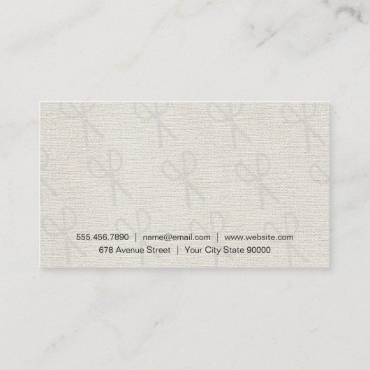 理容師ひげ | はさみコームのツール 名刺 (裏面)