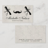 理容師ひげ | はさみコームのツール 名刺 (正面/裏面)