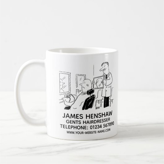 理容師またはガントヘアドレッサープロモーション コーヒーマグカップ (左)
