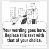 理容師または男性の美容院のプロモーション シール (シート)