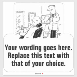 理容師または男性の美容院のプロモーション シール