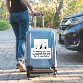 理容師または男性の美容院のプロモーション シール (スーツケースインサイチュ)