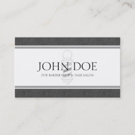 理容師または美容師のダークグレーのボーダー白書 名刺