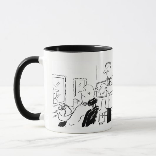 理容師または美容師の漫画のマグカップ マグカップ (左)