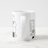 理容師または美容師の漫画。理髪店 ジャンボコーヒーマグカップ (裏面)