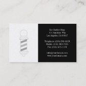理容師または美容師の黒い金 名刺 (裏面)
