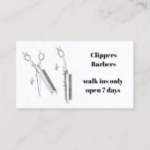 理容師または美容院のための名刺 予約カード (正面)