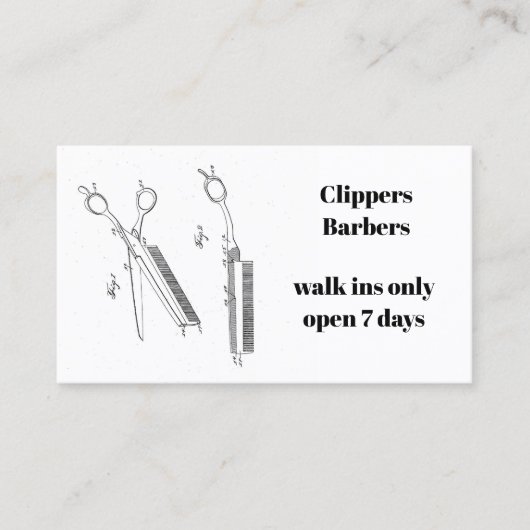 理容師または美容院のための名刺 予約カード (正面)