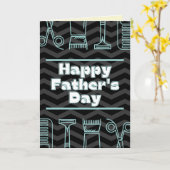 理容師をテーマにしたハッピー・ファーザー・デイ・カード カード (黄色い花)