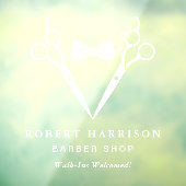 理容師ウォークインズバーバーバーショップホワイト ウィンドウサイン (シート3)