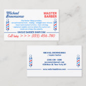 理容師エレガントショップ用ポールロゴ 名刺 (正面/裏面)