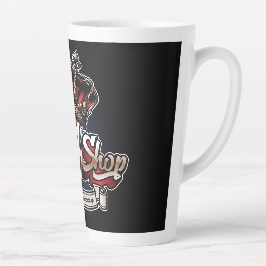 理容師エレガントポールとクラウンのパーソナライズ カフェラテマグ (右)