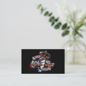 理容師エレガントポールとクラウン2のパーソナライズ 名刺 (スタンド正面)