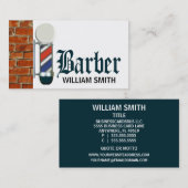 理容師カスタムショップポールビジネスカード 名刺 (正面/裏面)