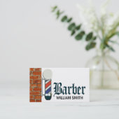 理容師カスタムショップポールビジネスカード 名刺 (スタンド正面)