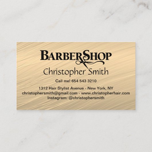 理容師カスタムショップ名刺 名刺 (裏面)