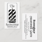 理容師カスタムショップin白黒 名刺 (正面/裏面)