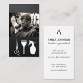 理容師カット髪 | ヘアのカットツール 名刺 (正面/裏面)