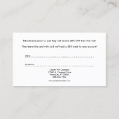 理容師カミソリアイコン紹介プログラム 紹介カード (裏面)