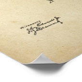 理容師カミソリアンティーク特許ポスターオールドLooK ポスター (角)