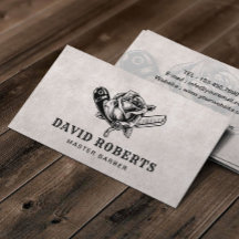 理容師カミソリ&バラロゴバーバーショップ美容師