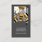 理容師キング遊ズカードブラック&金ゴールド美容師 名刺 (裏面)