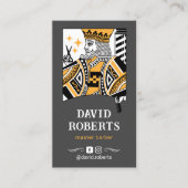 理容師キング遊ズカードブラック&金ゴールド美容師 名刺 (正面)