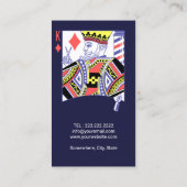 理容師キング遊ズカードヘアドライザーネイビーヘア 名刺 (裏面)