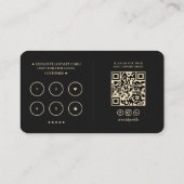 理容師クラシック金ゴールドポールバーバーショップブラックロイヤリティ 名刺 (裏面)