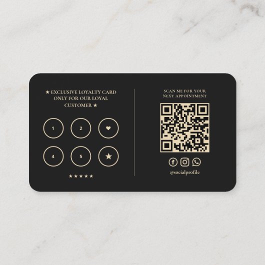 理容師クラシック金ゴールドポールバーバーショップブラックロイヤリティ 名刺 (裏面)