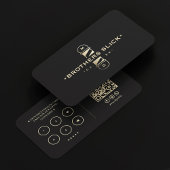 理容師クラシック金ゴールドポールバーバーショップブラックロイヤリティ 名刺