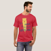 理容師クールエプロン引用文男性へ理容師椅子 Tシャツ (正面フル)