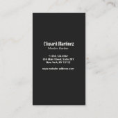 理容師クールバーバーショップエレクトリックヘアクリッパー 名刺 (裏面)