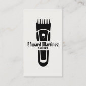 理容師クールバーバーショップエレクトリックヘアクリッパー 名刺 (正面)