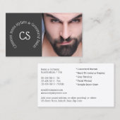 理容師グルーミングサロン|ひげを生やしたDIYフォトマン 名刺 (正面/裏面)