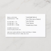 理容師グルーミングサロン|ひげを生やしたDIYフォトマン 名刺 (裏面)