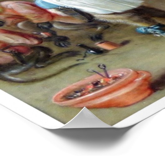 理容師サル ポスター (角)