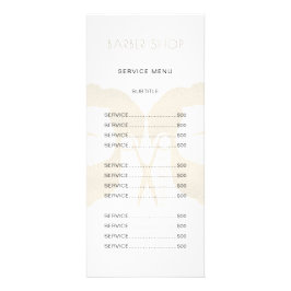 理容師サロンシンプルサーモダンエレガントビスのメニュー ラックカード