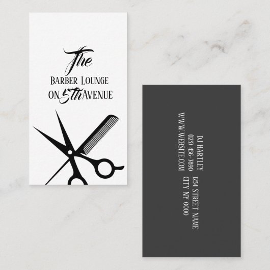 理容師サロン名刺 名刺 (正面/裏面)