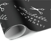 理容師サロン理髪用鋏カスタム誕生日 ラッピングペーパー (ロールコーナー)