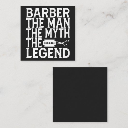 理容師ザマン2024 スクエア名刺 (正面/裏面)