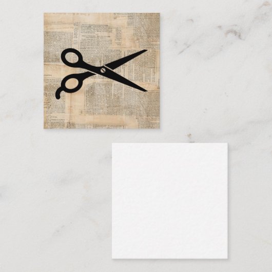 理容師シアーズヴィンテージ文字スタイルアート エンクロージャーカード (正面/裏面)