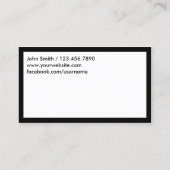 理容師ショッシンプルプフレームメンズヘアロイヤリティパンチ ロイヤリティカード (裏面)