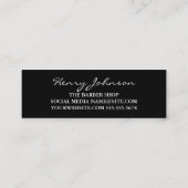 理容師ショップのアイコン水彩背景 スキニー名刺 (裏面)