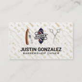 理容師ショップのアイコン | パターン 名刺 (正面)