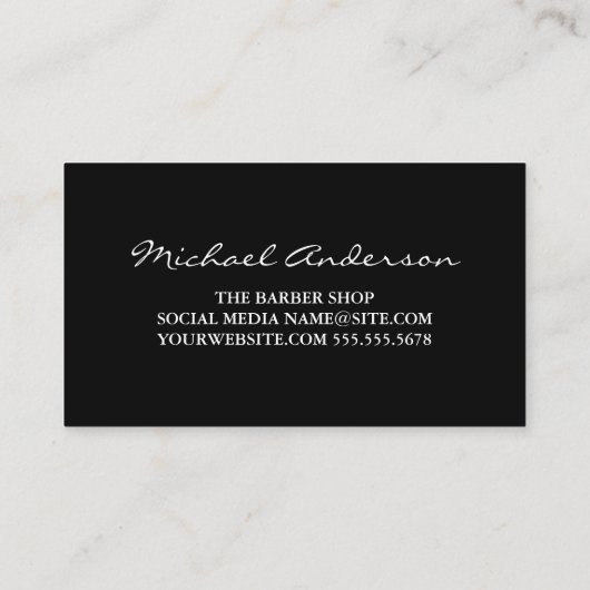 理容師ショップのアイコン | 理容師極 名刺 (裏面)