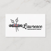理容師ショップのロゴの署名プロフェッショナル 名刺 (正面)
