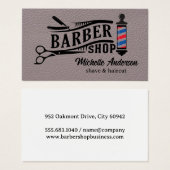 理容師ショップのロゴ (正面&裏面)