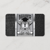 理容師ショップのロゴ/スカル名刺 名刺 (正面)